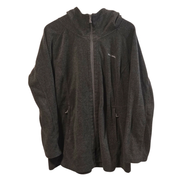 Columbia Benton Springs II Charcoal Gray Fleece Long Zip-Up Hoodie Jacket 2X - Picture 1 of 9